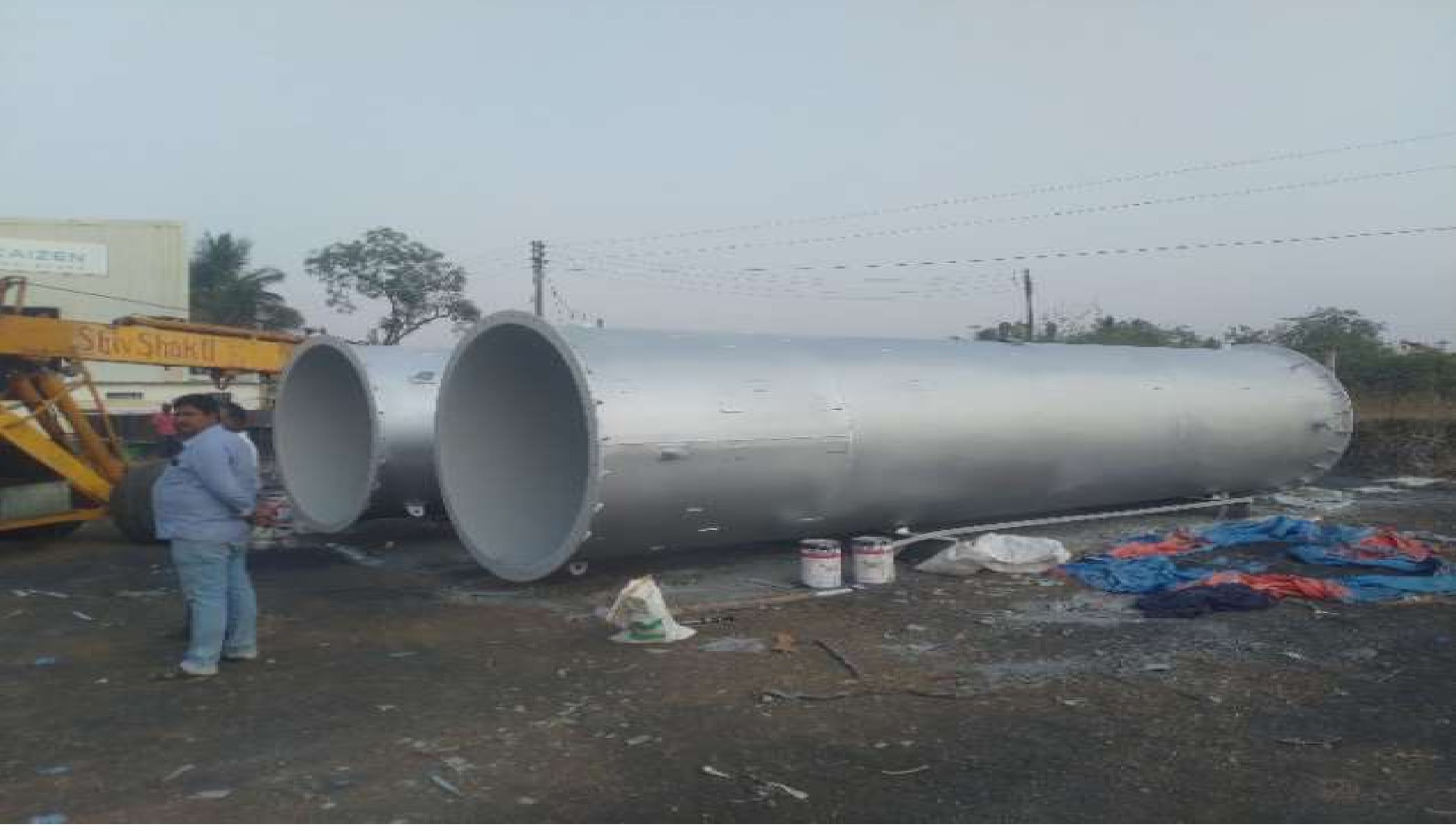 Flue cane external coating